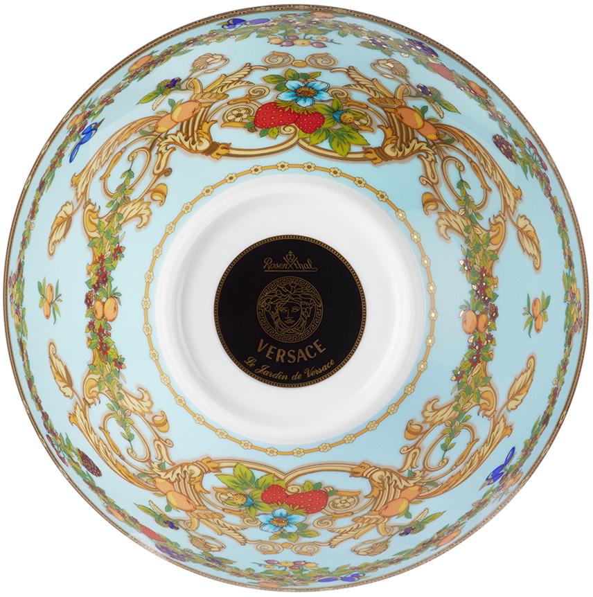 Versace Blue Rosenthal 'Le Jardin' Bowl, 18 cm Versace