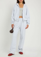 Skims Cotton-blend Straight-leg Sweatpants Light Grey