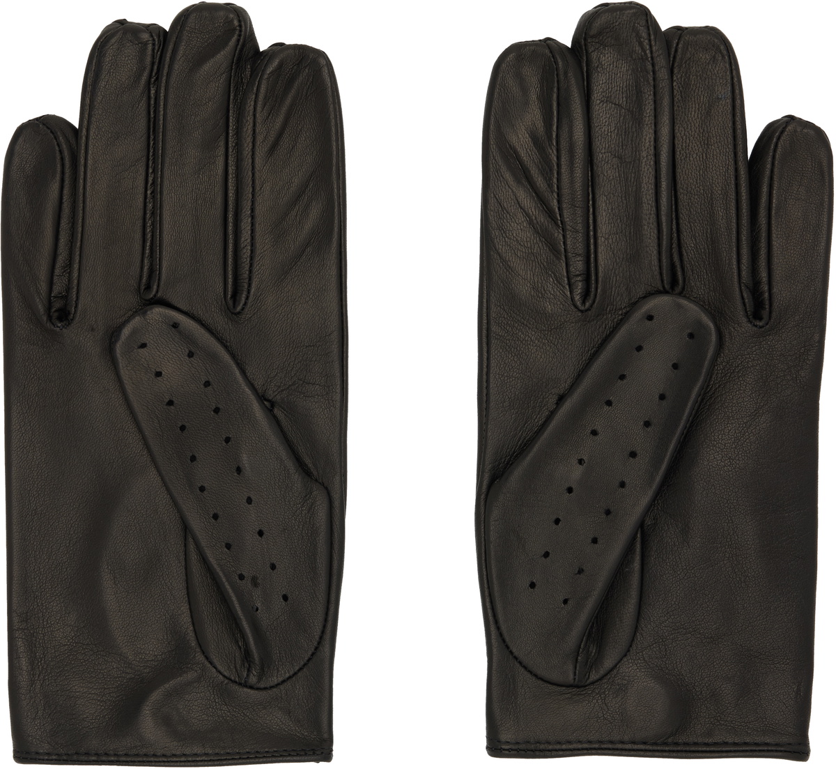 Ernest W. Baker Black Leather Driving Gloves