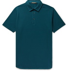 Loro Piana - Cotton-Piqué Polo Shirt - Blue