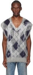 R13 Gray Oversized Vest