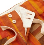 Nicholas Daley - Striped Cotton-Blend Canvas Drawstring Trousers - Orange