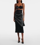 Dolce&Gabbana Corset satin midi skirt
