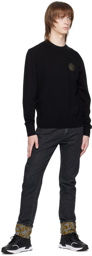 Versace Jeans Couture Black V-Emblem Sweater