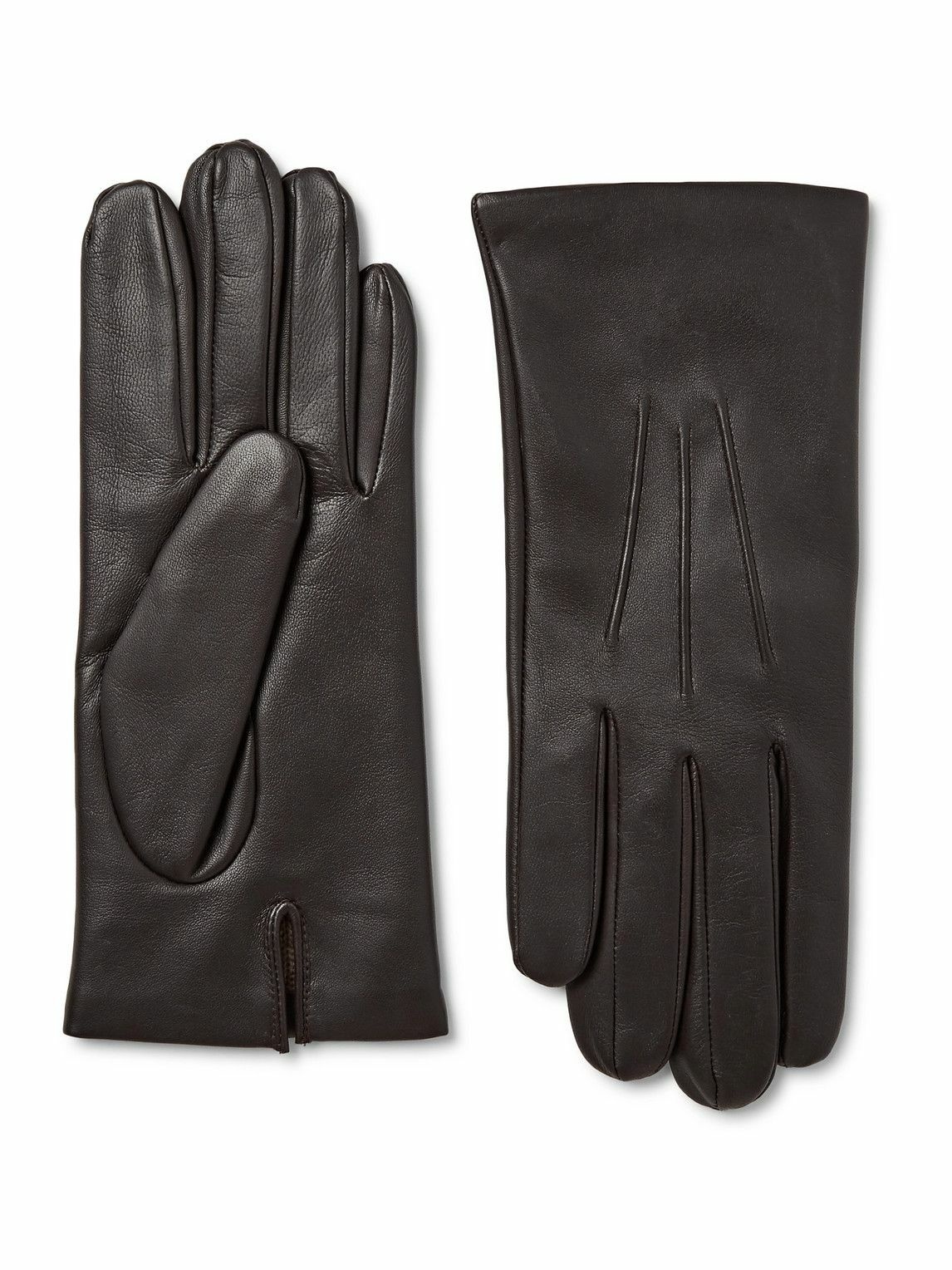 Photo: Dents - Bath Cashmere-Lined Leather Gloves - Brown