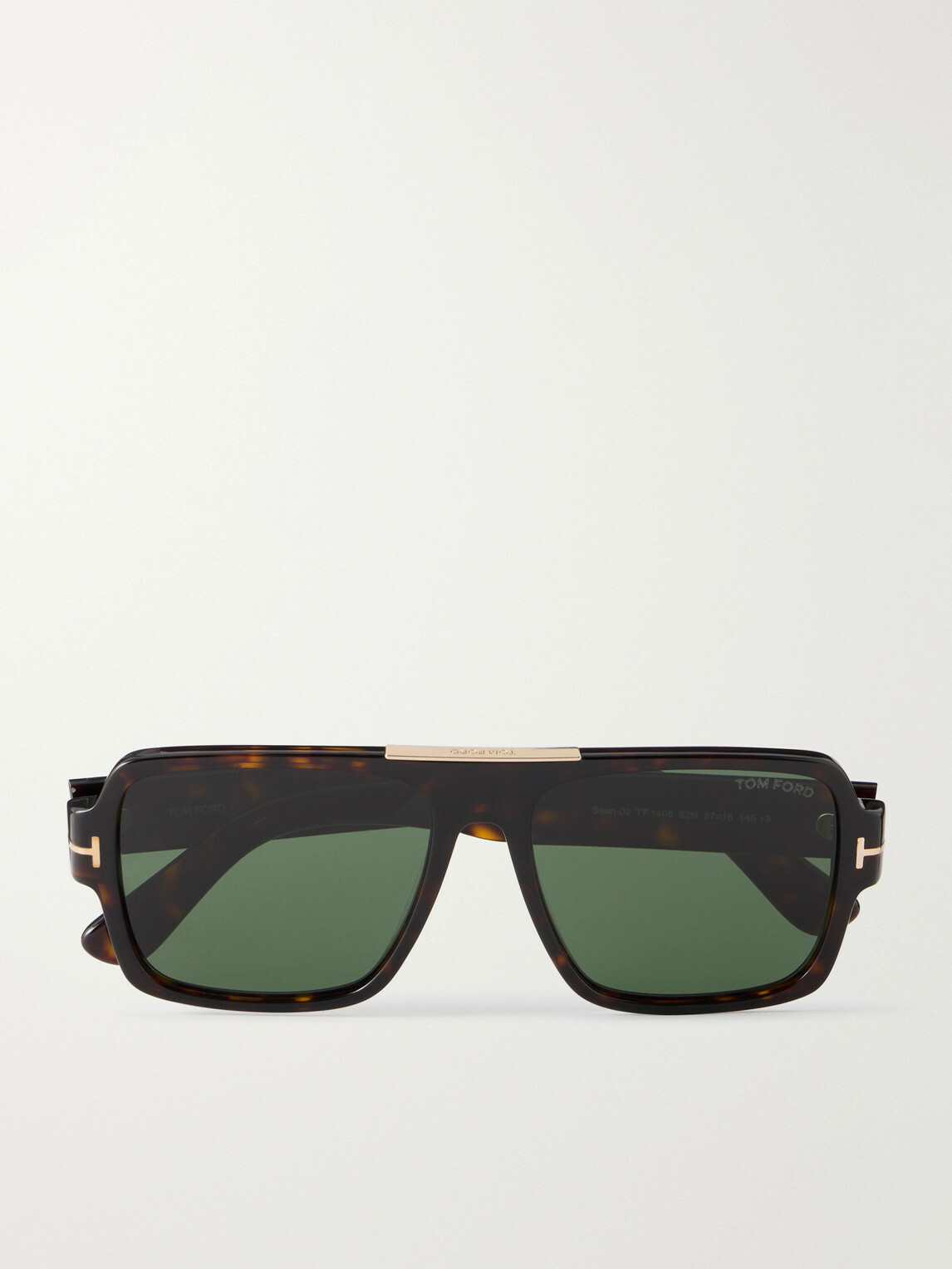 TOM FORD - Sean-02 Rectangular-Frame Tortoiseshell Acetate Sunglasses - Brown