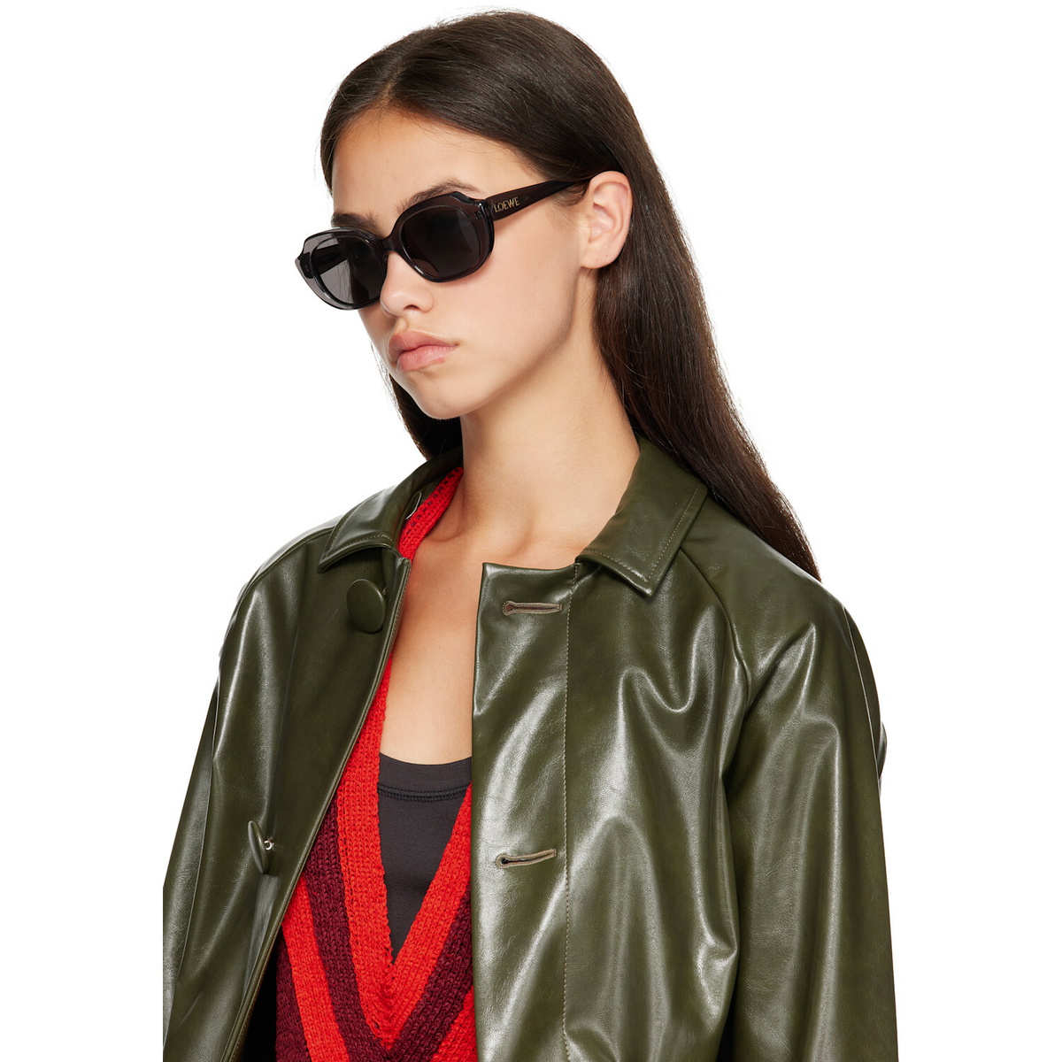 LOEWE Gray Slim Sunglasses