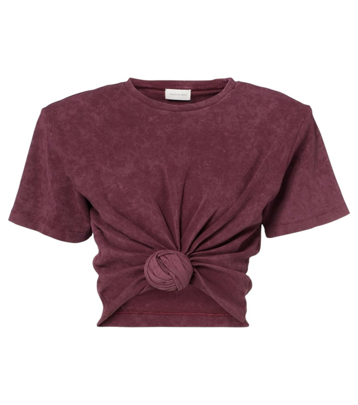 Photo: Magda Butrym Cropped cotton-blend T-shirt