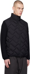 Moncler Black Paneled Down Jacket