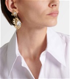 Oscar de la Renta Cactus embellished drop earrings