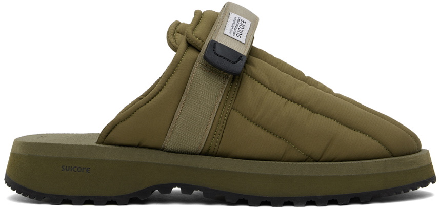 SUICOKE Khaki ZAVO-PUFFab Slippers