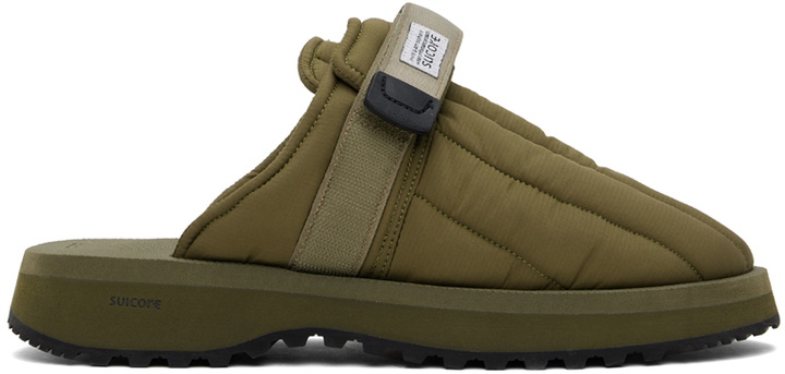Photo: SUICOKE Khaki ZAVO-PUFFab Slippers