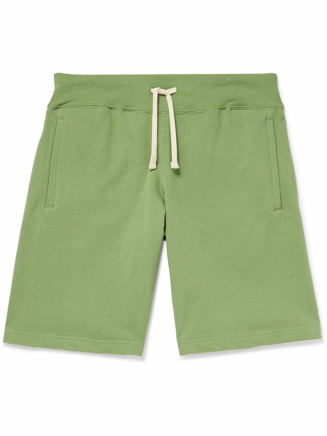 Beams Plus - Straight-Leg Cotton-Jersey Drawstring Shorts - Green Beams ...