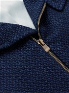 Agnona - Cashmere and Cotton-Blend Bomber Jacket - Blue