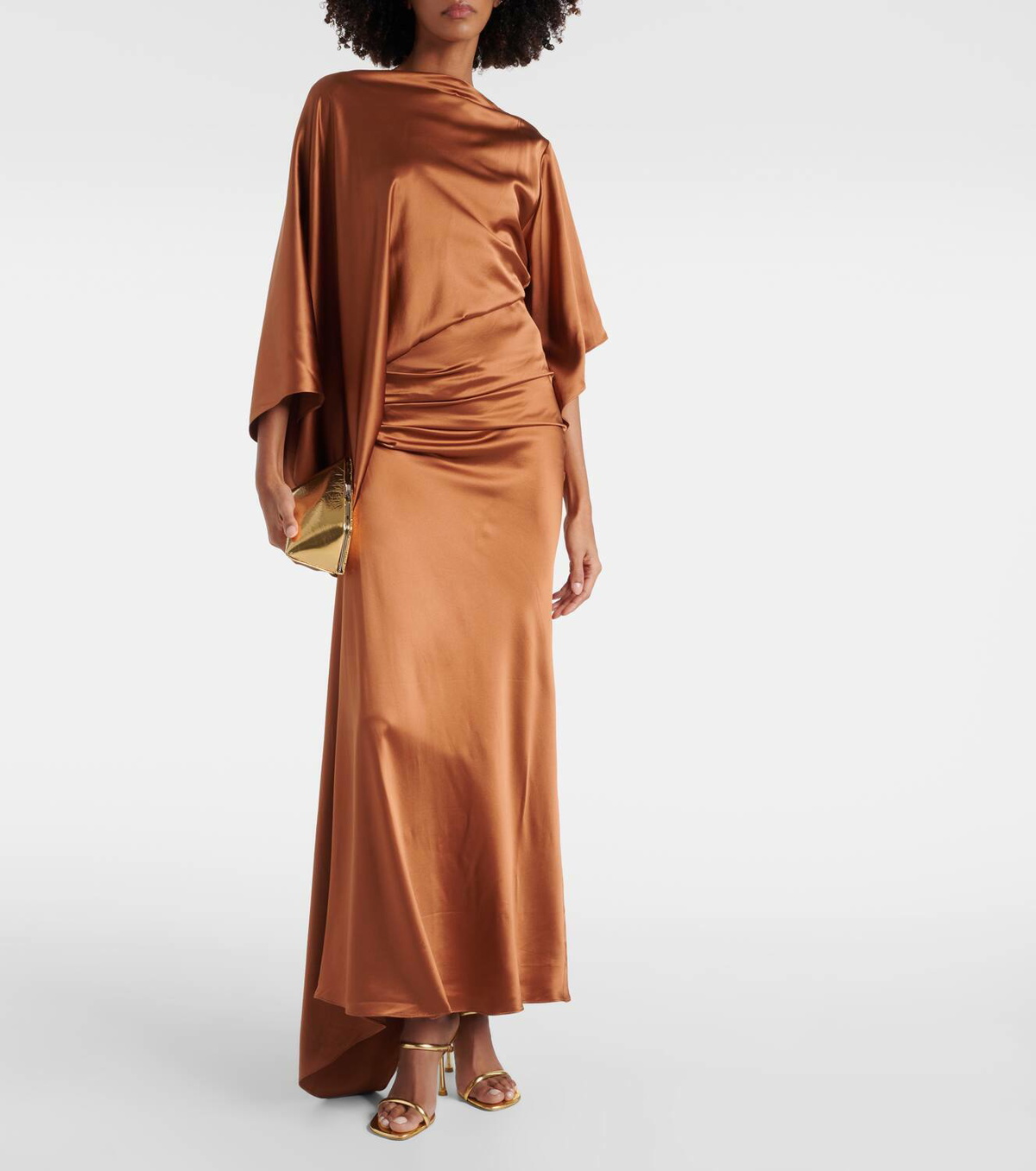 Christopher Esber Cusco draped silk satin maxi dress Christopher Esber