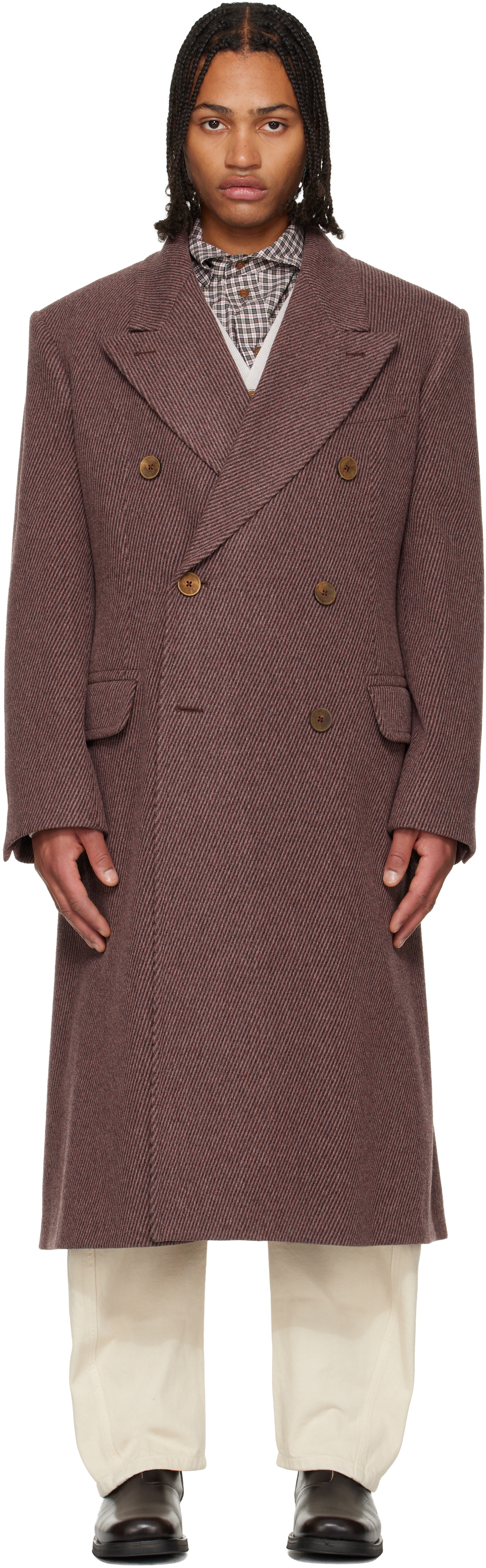 Vivienne Westwood Grayy Stripped Peacoat Vivienne Westwood