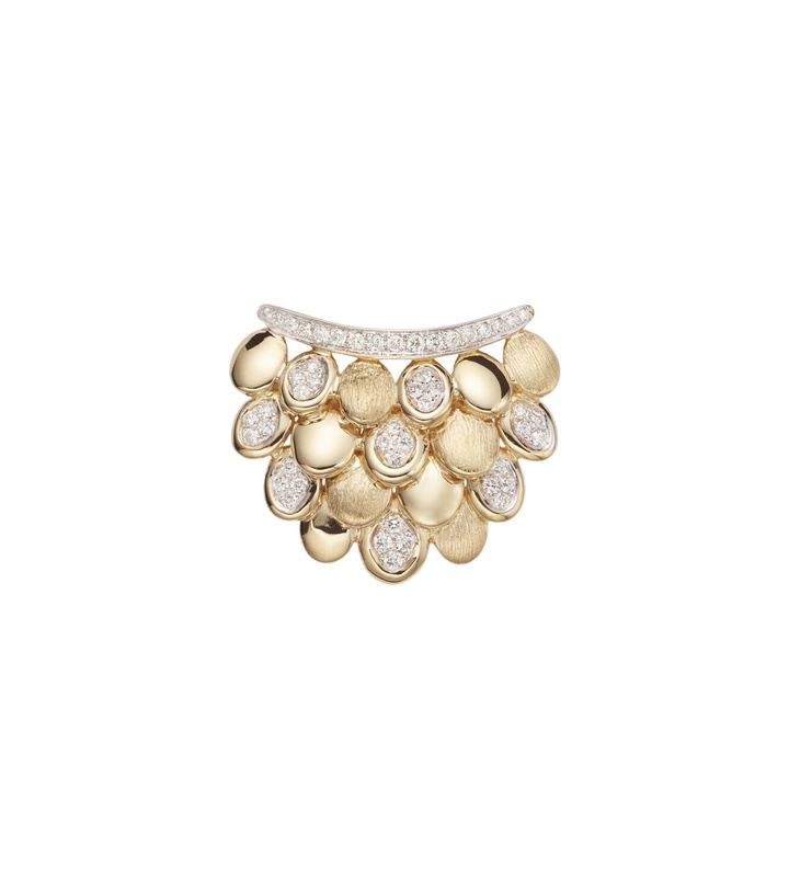 Photo: Rainbow K Blossom 14kt gold single earring with diamonds
