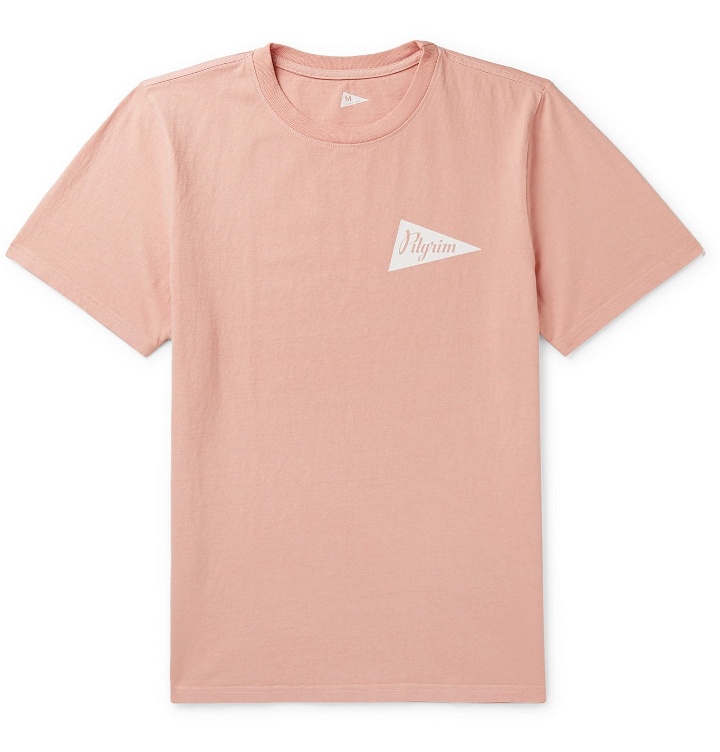 Photo: Pilgrim Surf Supply - Logo-Print Cotton-Jersey T-Shirt - Pink
