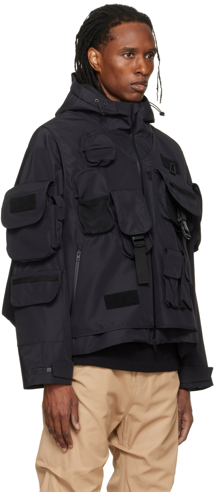 We11done Black Military Shell Jacket