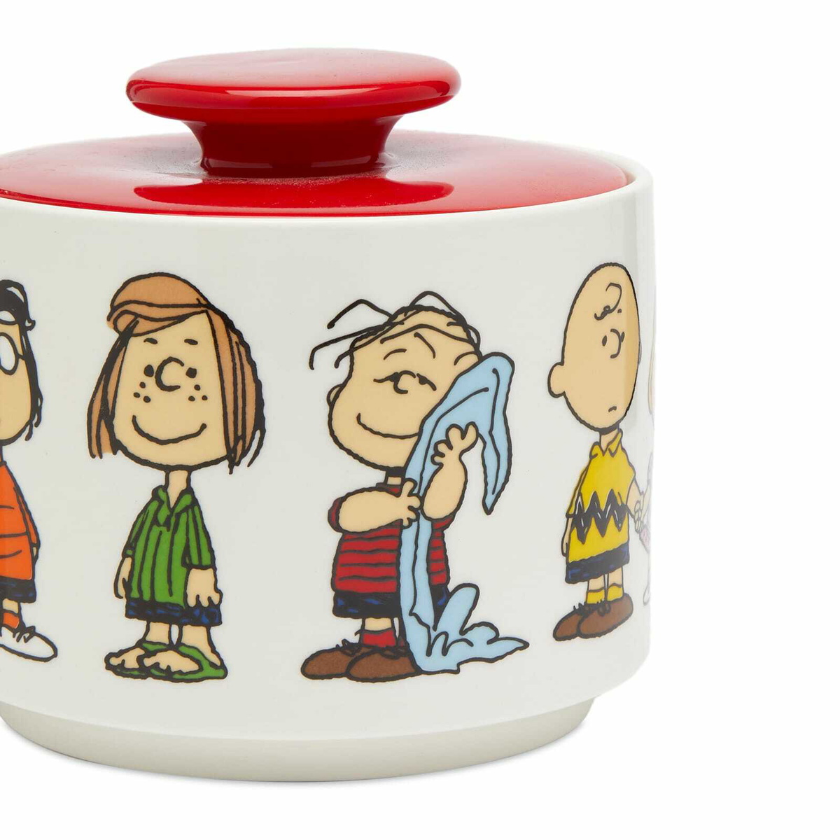 Peanuts Candy Jar in White/Red 