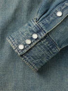 RRL - Slim-Fit Embroidered Denim Shirt - Blue