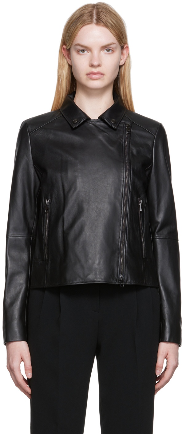 Boss Black Saleli Leather Jacket BOSS