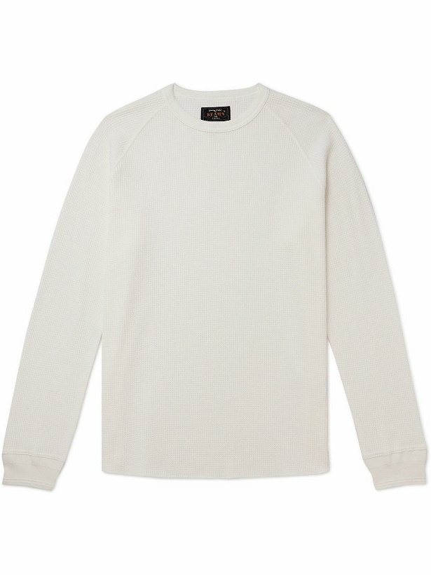 Photo: Beams Plus - Thermal Waffle-Knit Cotton T-Shirt - White