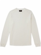 Beams Plus - Thermal Waffle-Knit Cotton T-Shirt - White