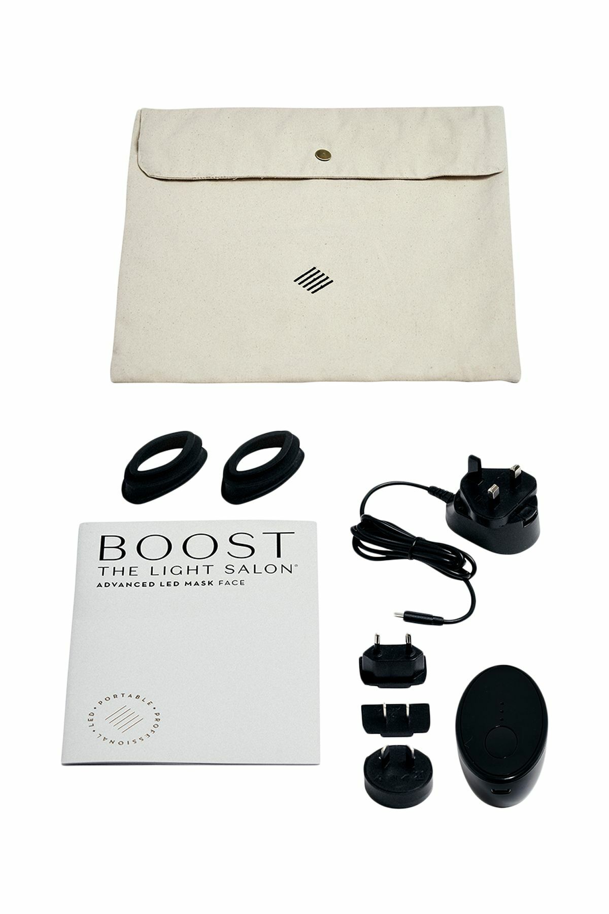THE LIGHT SALON led face mask in eco-leather for ergonomic and adjustable facial treatment 