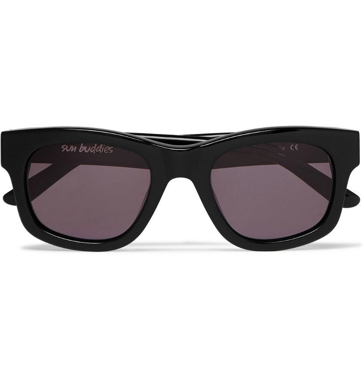 Photo: Sun Buddies - Bibi Square-Frame Acetate Sunglasses - Men - Black