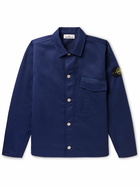 Stone Island - Logo-Appliquéd Gabardine Overshirt - Blue