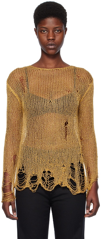 Photo: R13 Gold Distressed Sweater