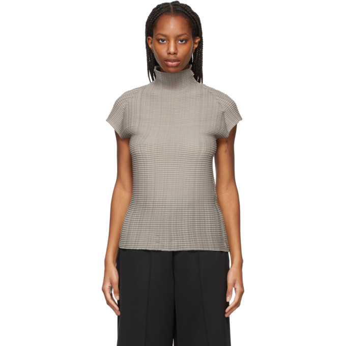 Issey Miyake Grey Wooly Pleats 1 Turtleneck Issey Miyake Men