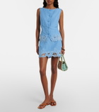 Rixo Nancye cutout linen-blend miniskirt