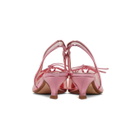 Marc Jacobs Transparent and Pink Cap Toe Slingback Heels