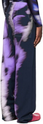 Gerrit Jacob Purple Printed Jeans