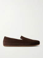 Mulo - Evening Suede Loafers - Brown