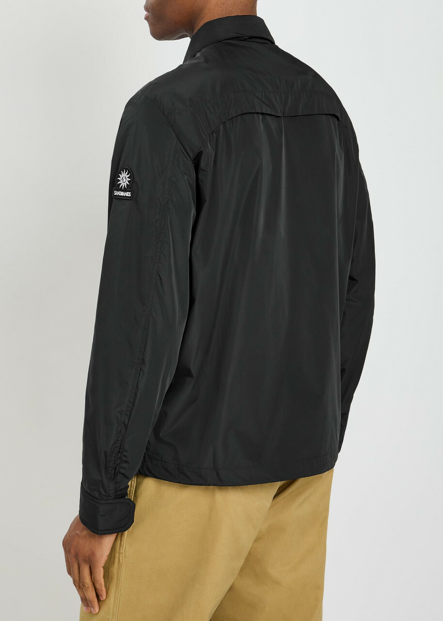 Sandbanks Logo-appliquéd Nylon Jacket Black