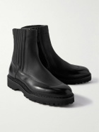 John Lobb - Ridge Smooth and Full-Grain Leather Chelsea Boots - Black