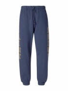 SAINT MXXXXXX - Saint College Logo-Print Cotton-Jersey Sweatpants - Blue