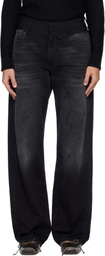 MM6 Maison Margiela Black Straight-Leg Jeans