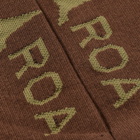 ROA Men's Logo Socks in Brown