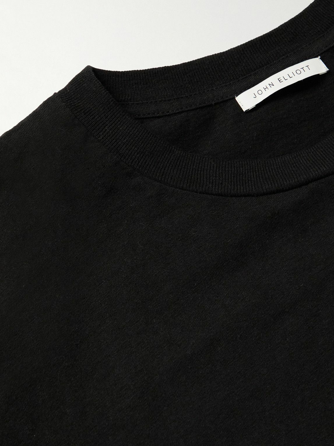 John Elliott - University Cotton-Jersey T-Shirt - Black John Elliott