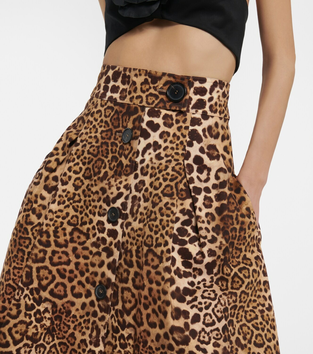 Carolina Herrera Leopard-print midi skirt