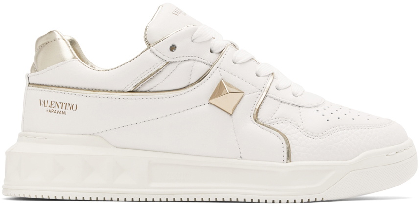 One Stud Sneaker Garavani Calfskin Fabric White main image 0