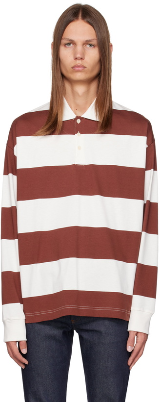 Photo: A.P.C. Brown & White Riley Polo