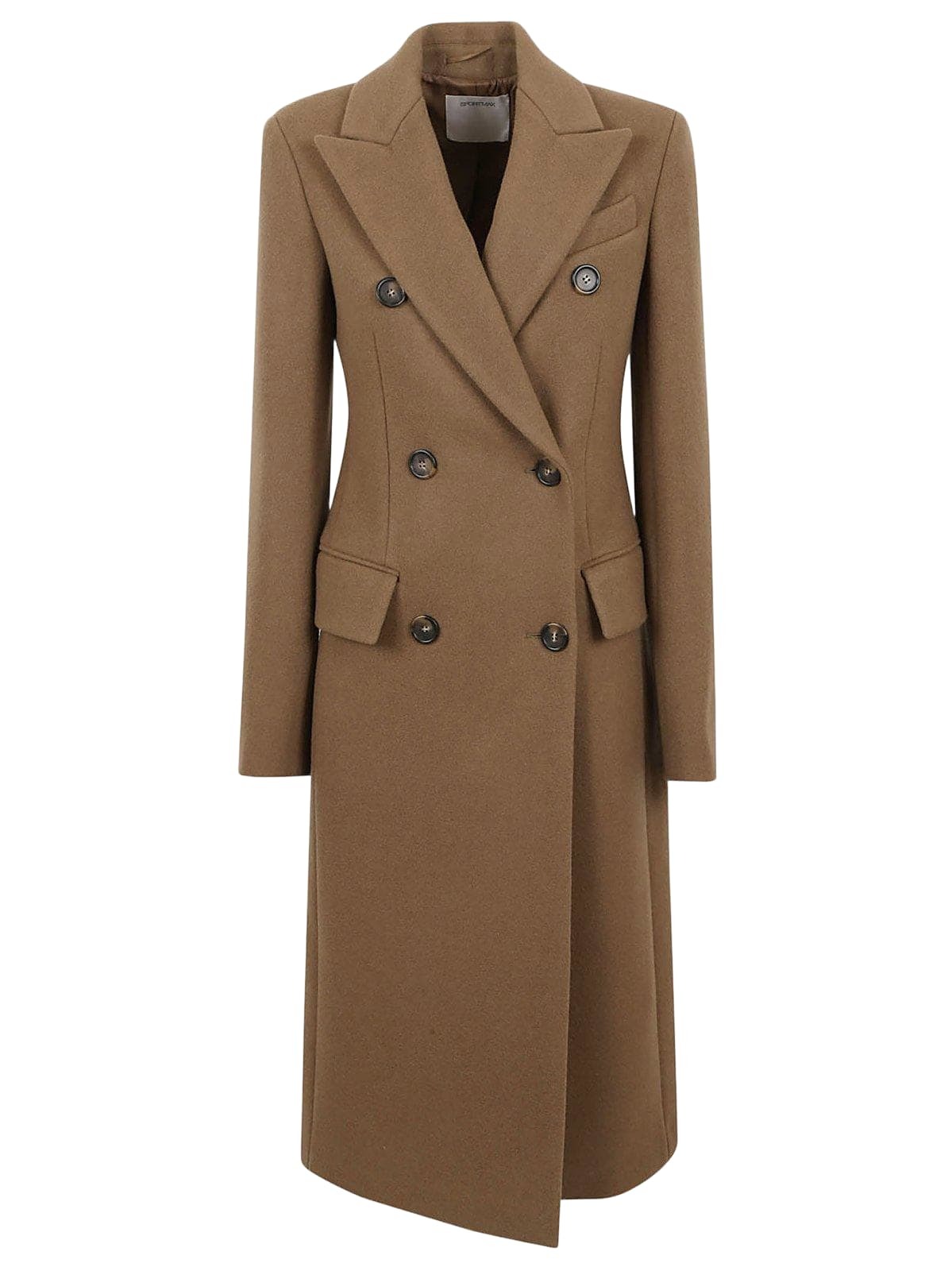 コート SPORTMAX Beige wool blend Adatti coat (2422016082600 001) SportMax Beige Wool Blend Adatti Coat Sportmax