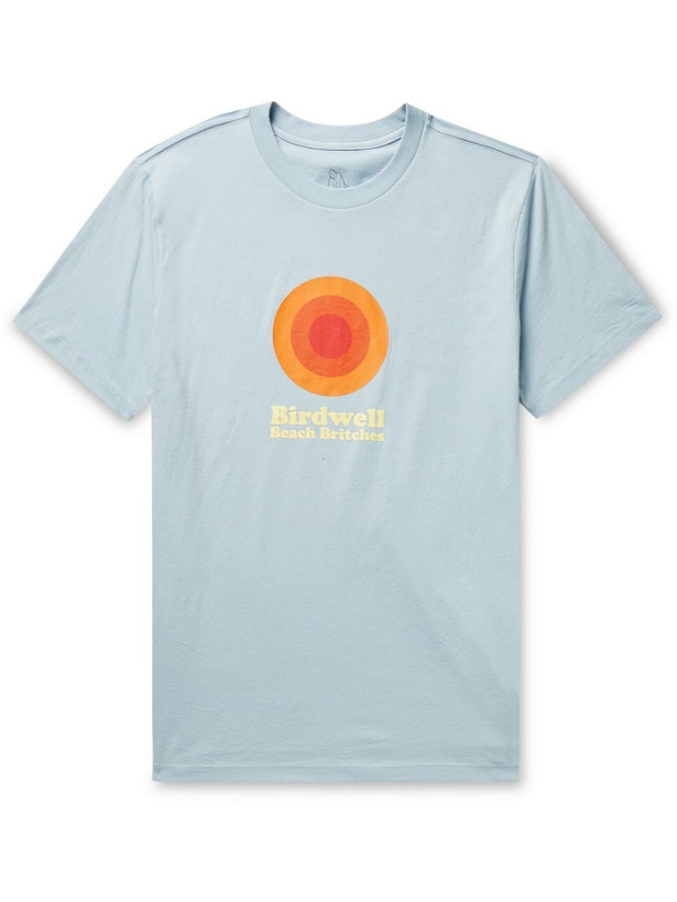 Photo: BIRDWELL - Flame Wave Logo-Print Cotton-Jersey T-Shirt - Blue
