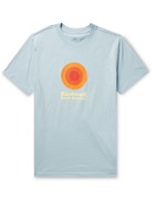 BIRDWELL - Flame Wave Logo-Print Cotton-Jersey T-Shirt - Blue