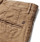 Incotex - Slim-Fit Herringbone Stretch Linen and Cotton-Blend Trousers - Tan